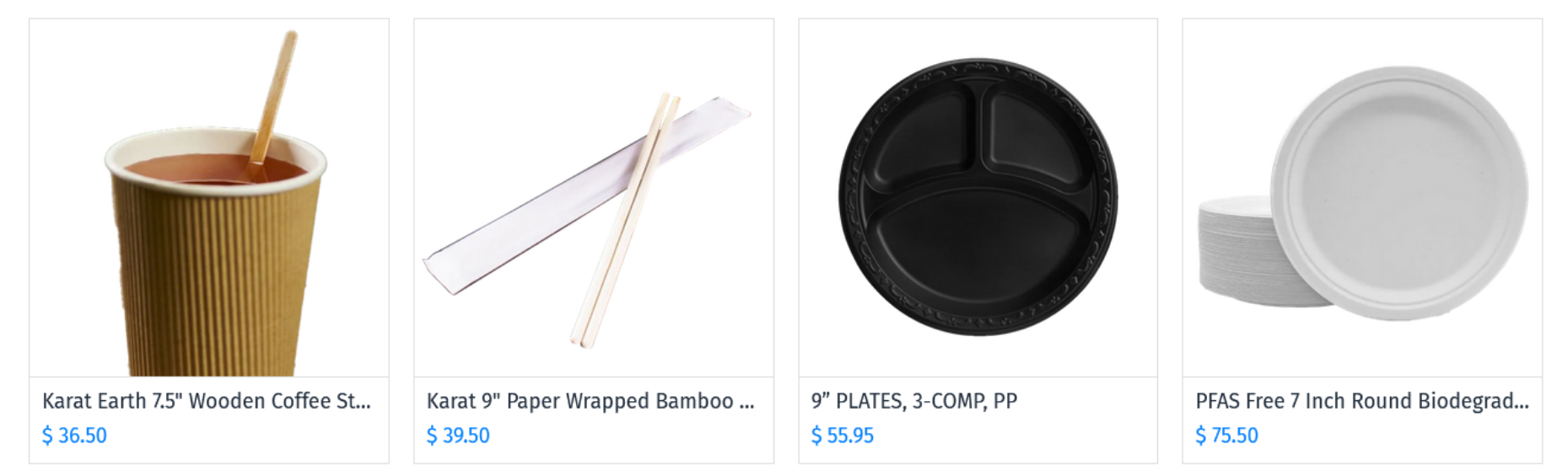 Biodegradable food service products made from eco-friendly materials