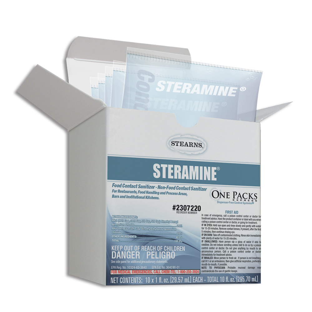 One Packs® Express Steramine® Sanitizer