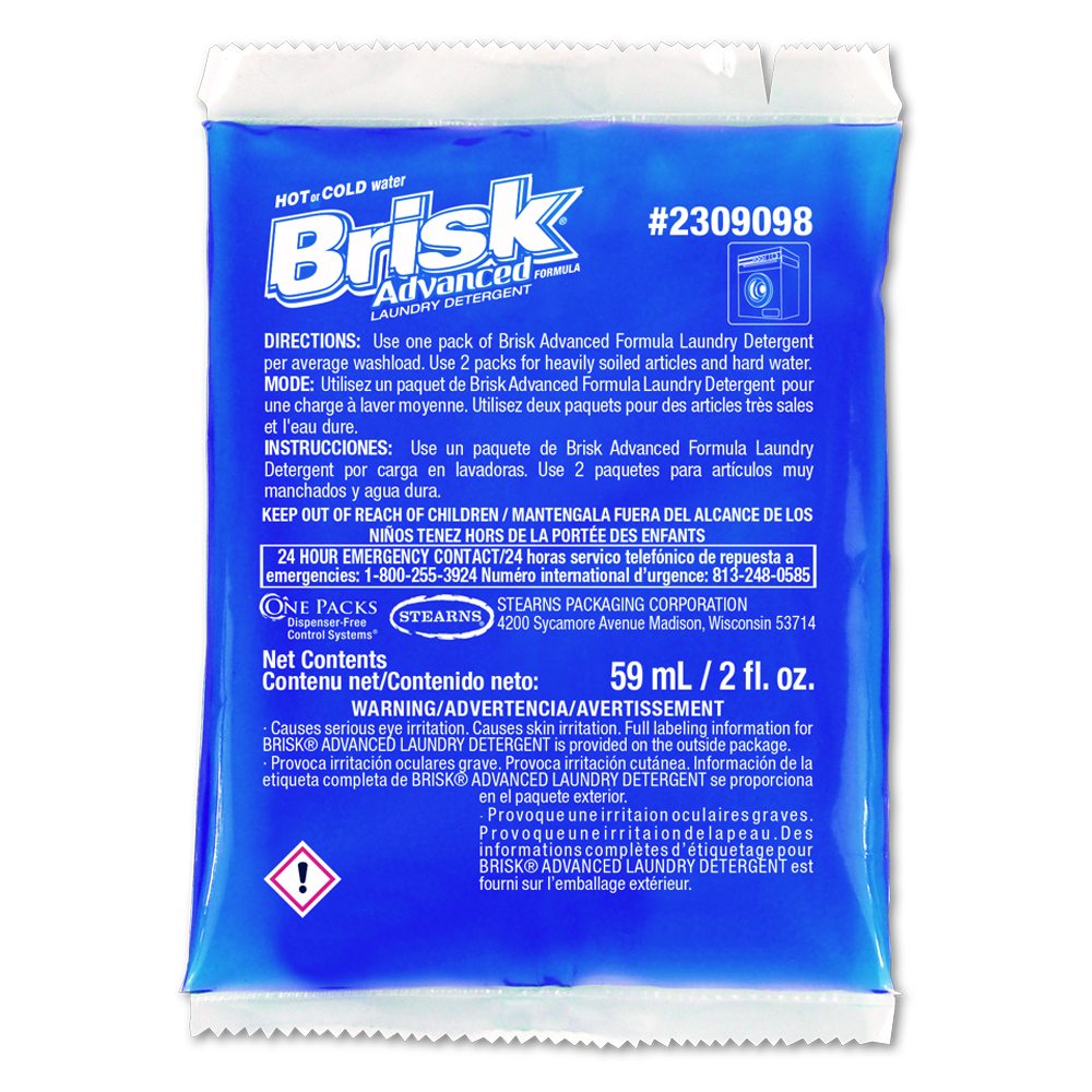 One Packs® Brisk® Advanced Formula Laundry Detergent