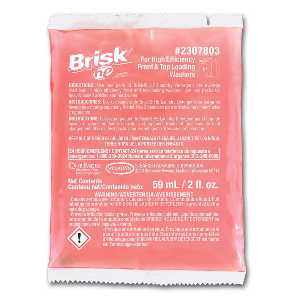 One Packs® Brisk® HE Microfiber Magic™ Wash Laundry Detergent