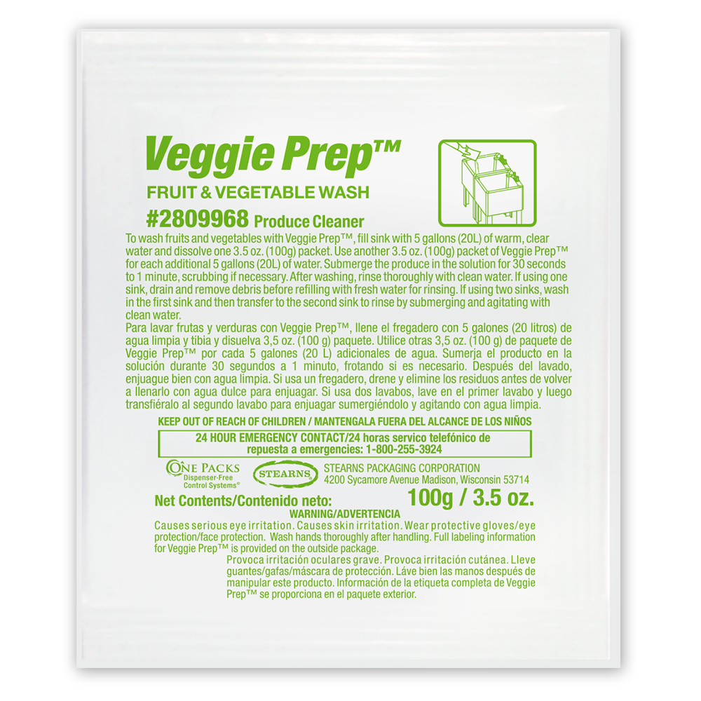 One Packs® Veggie Prep™ Fruit and Vegetable Wash