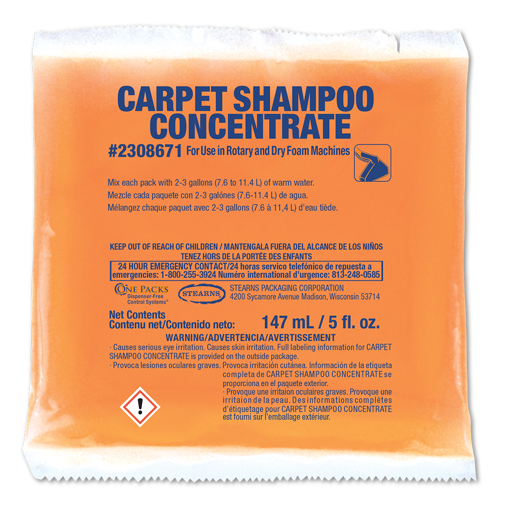 One Packs® Carpet Shampoo Concentrate