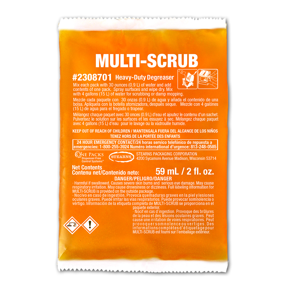 One Packs® Multi-Scrub Heavy Duty Degreaser