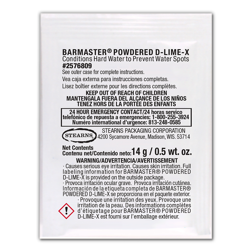 One Packs® Bar Master® Powdered D-Lime-X