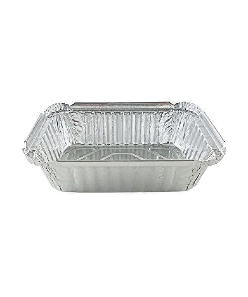 FOOD PAN 1 1/2lb OBLONG ALUMINUM TAKE-OUT RECYCLABLE - 500/CASE