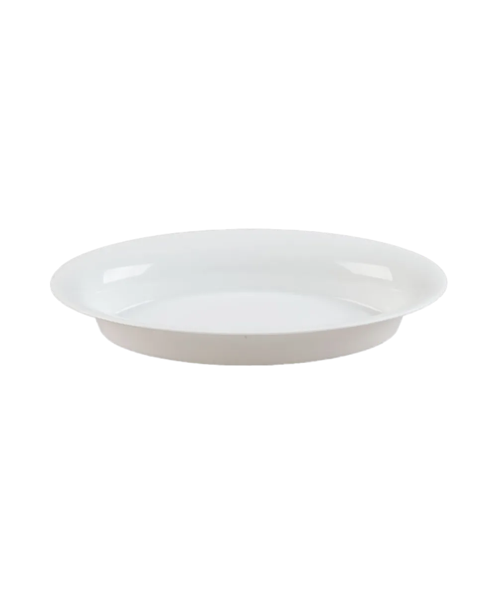 CATERING BOWL 11"X16" 128oz PLASTIC WHITE OVAL - 25/CASE