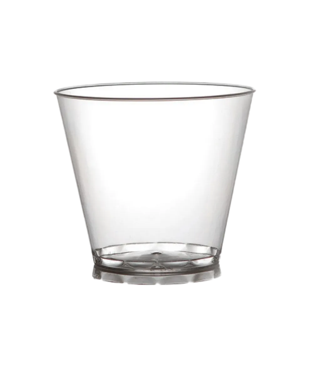 TUMBLER 9oz HARD PLASTIC CLEAR ROUND FOR COLD BEVERAGES - 500/CASE
