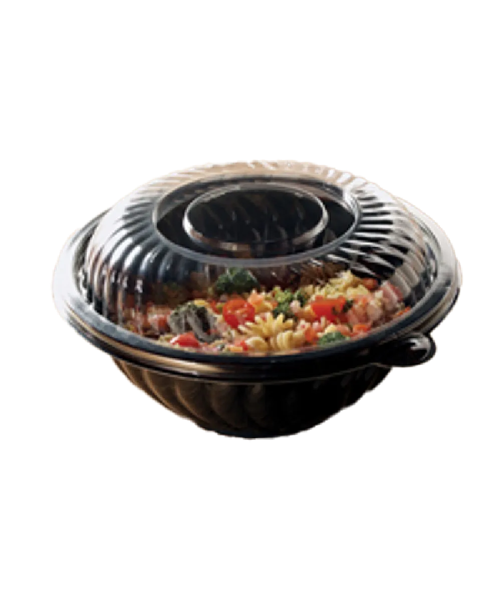 FOOD BOWL LID DOME PLASTIC 80oz 10" ROUND CLEAR PRPSRV  - 25/CASE