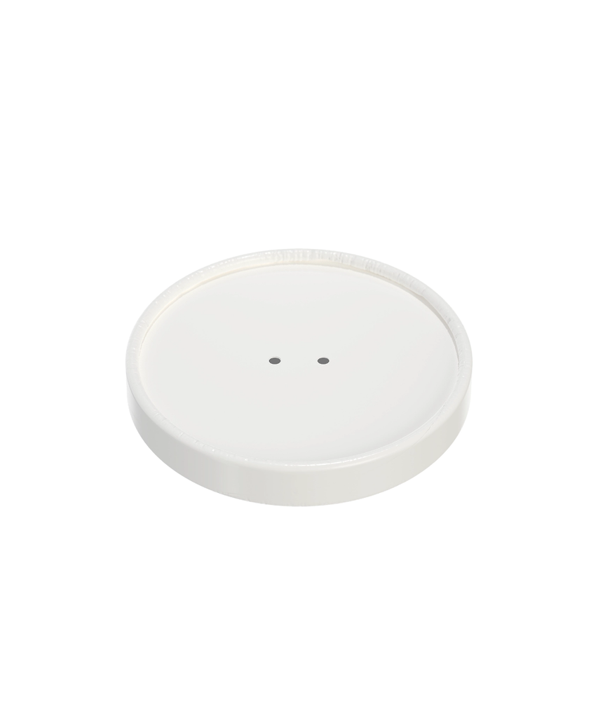 SOUP BOWL LID POLY PAPER WHITE FOR 8oz HS4085/12oz HS4125 /16oz H4165 DOUBLE COMPOSTABLE - 500/CASE