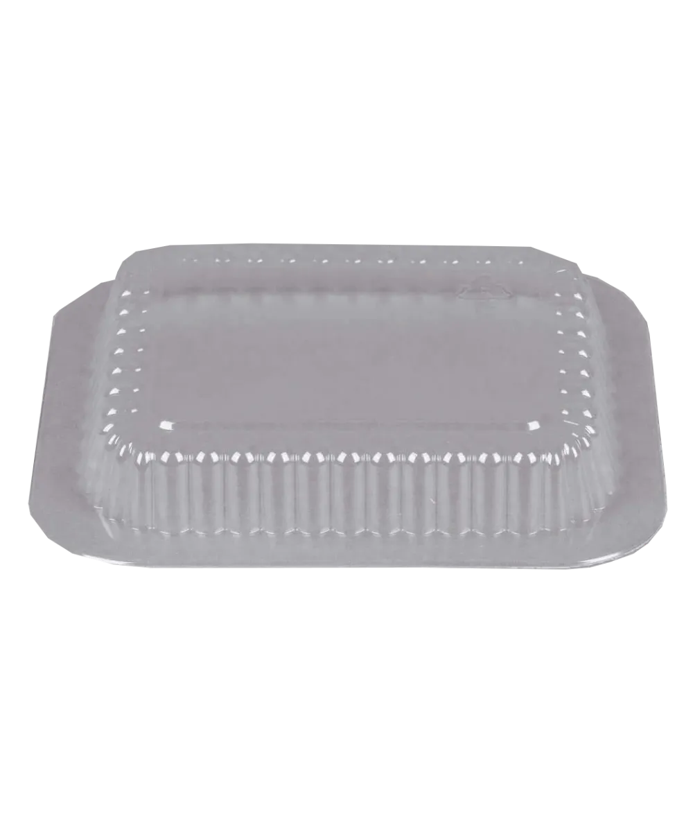 FOOD CONTAINER DOME LID FOR 1lb OBLONG TAKE-OUT ALUMINUM PAN - 1000/CASE