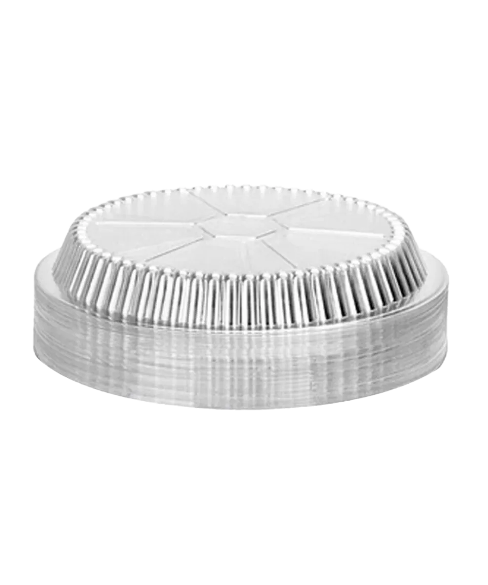 DOME LID 9" PLASTIC CLEAR ROUND FOR TAKE-OUT ALUMINUM PAN - 500/CASE