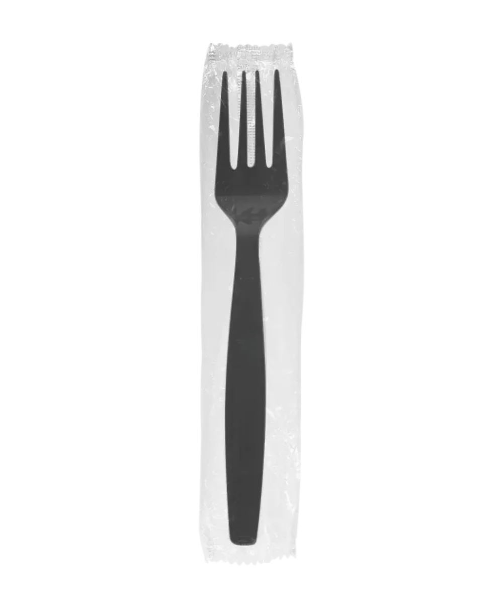 FORKS HEAVY WEIGHT BLACK PLASTIC KARAT / WRAPPED - 1000/CASE