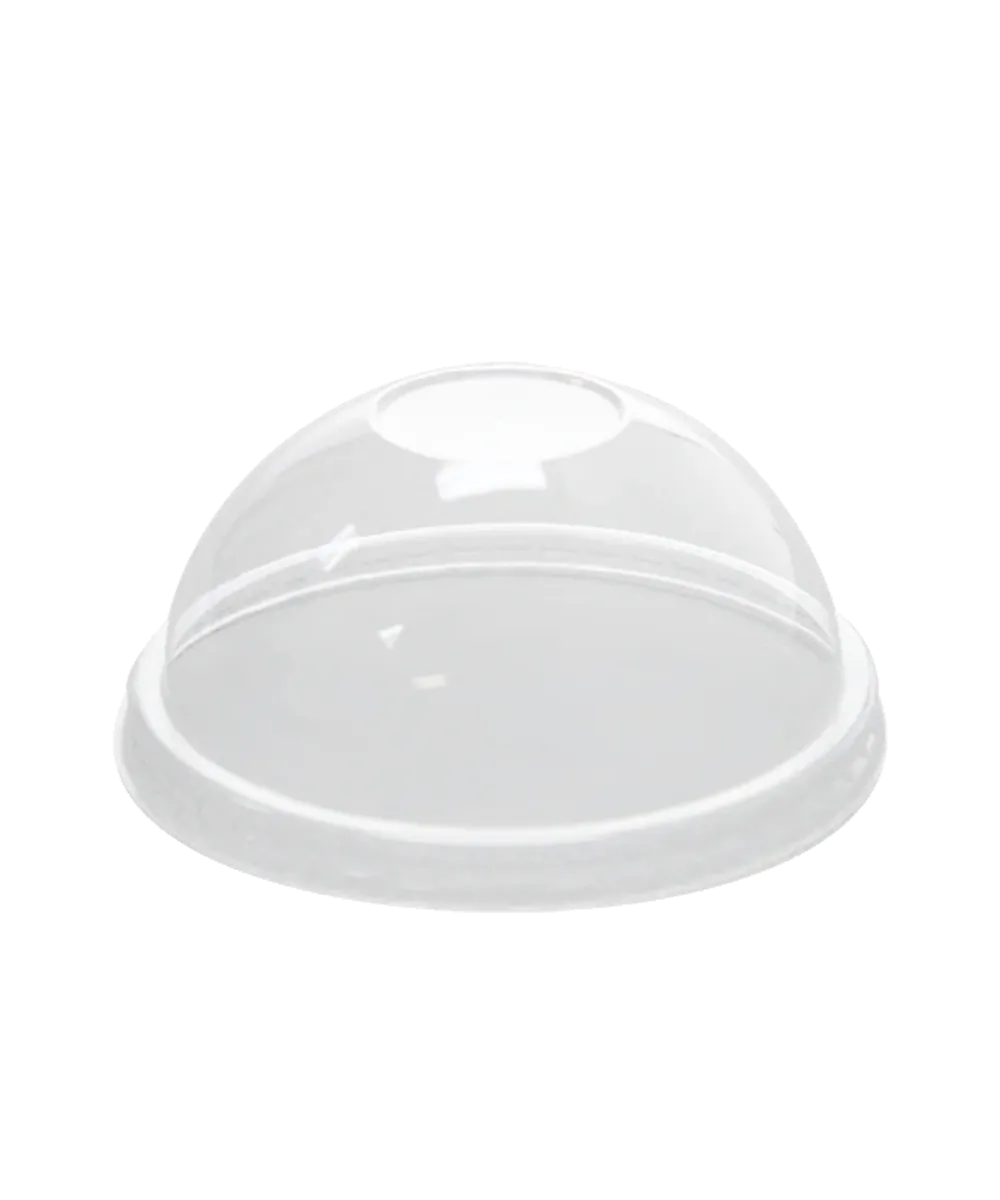 CONTAINER LID CLEAR PET PLASTIC ROUND DOME FOR 12oz PAPER HOT AND COLD 100mm Karat RECYCLABLE - 1000/CASE