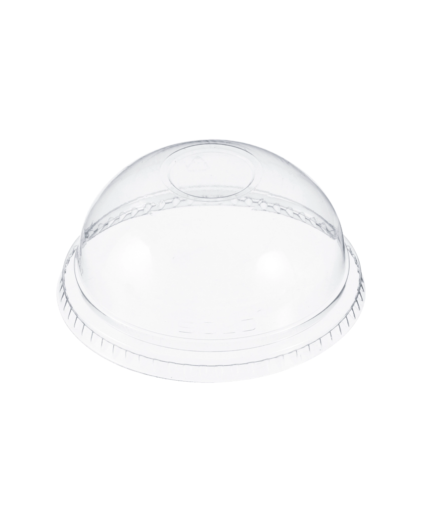 DOME LID NO-HOLE CLEAR PET ROUND FOR 3.5oz 20oz COLD CUP RECYCLABLE - 1000/CASE