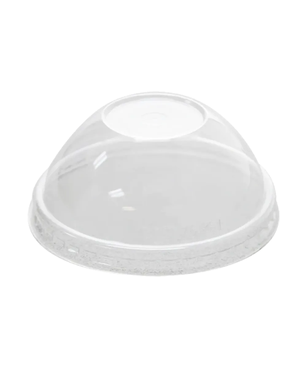 CUP LID PLASTIC CLEAR ROUND DOME FOR 4oz PAPER HOT /COLD CUP 76mm Karat RECYCLABLE - 1000/CASE