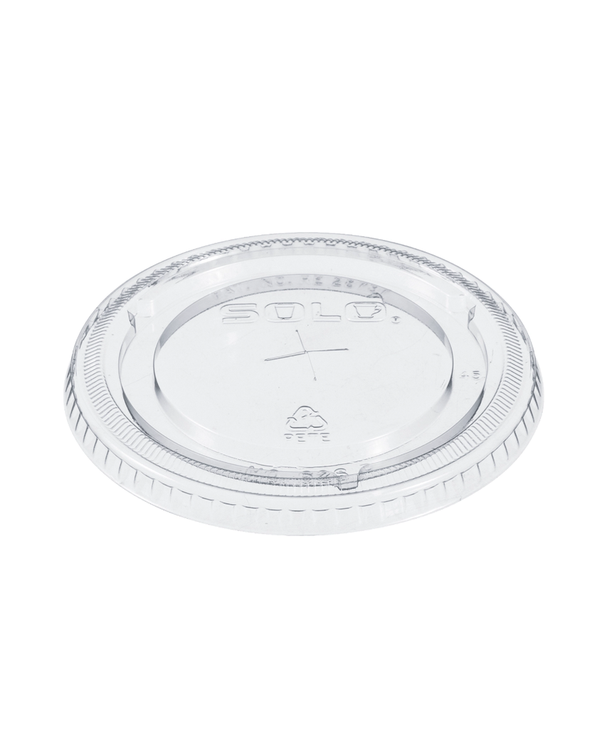 CUP LID 12-24oz PET PLASTIC CLEAR FLAT STRAW SLOTTED HOLE RECYCLABLE - 1000/CASE