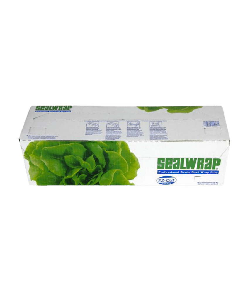 SEALWRAP FILM 18"x2000' EZ-CUT SERRATED BLADE SECURE BOX - 1/CASE/ROLL