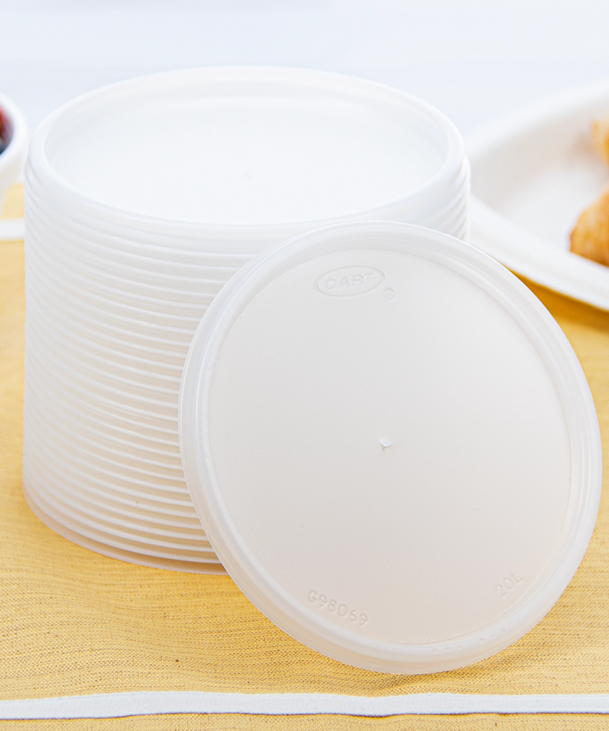 CATERING LID 20oz HIPS TRANSLUCENT PLASTIC VENTED - 1000/CASE