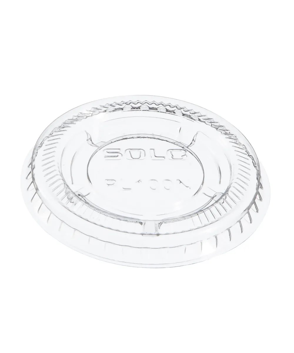 SOUFFLE /PORTION CUP LID 1oz CLEAR PLASTIC ROUND - 2500/CASE