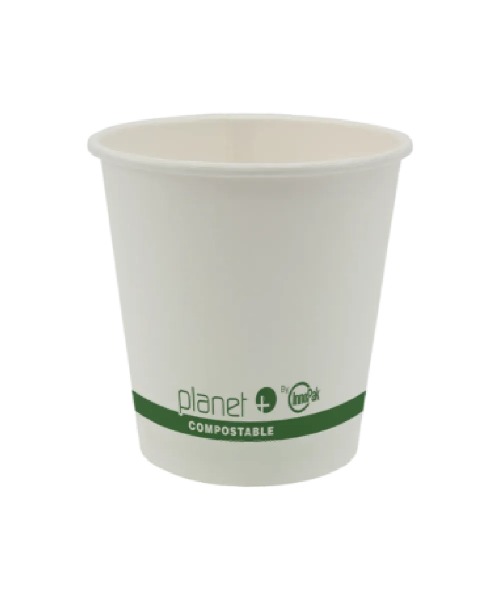 CUP 10oz WHITE PAPER ROUND FOR HOT BEVERAGE SINGLE WALL - 1000/CASE