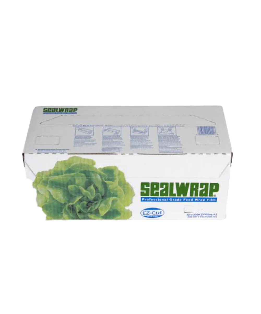 SEALWRAP FILM 12"x2000' EZ-CUT SERRATED BLADE SECURE BOX - 1/ROLL