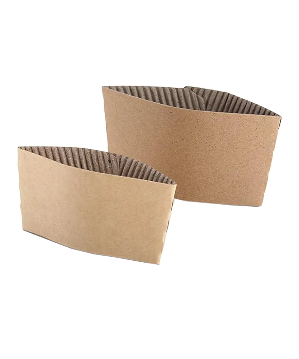 COFFEE CUP SLEEVE 10-20oz KRAFT PAPER STOCK PRINT FOR HOT BEVERAGES - 1000/CASE