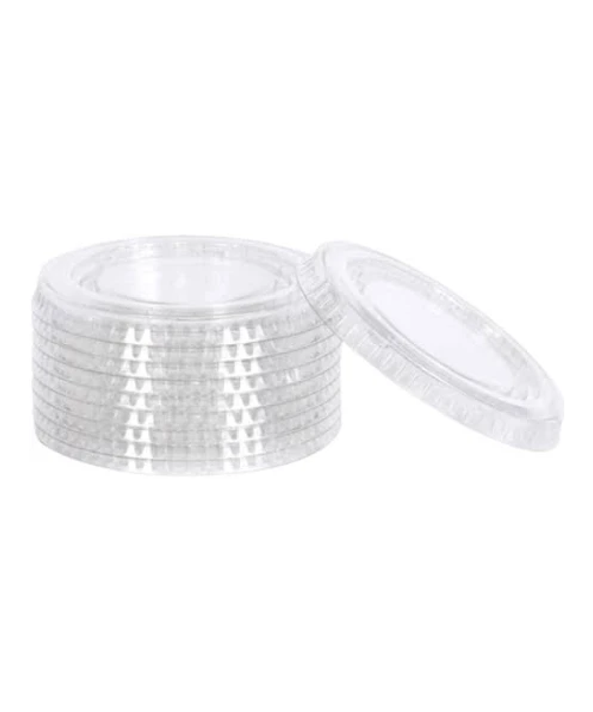 PORTION / SOUFFLE CUP LID 1oz CLEAR PLASTIC ROUND - 2500/CASE