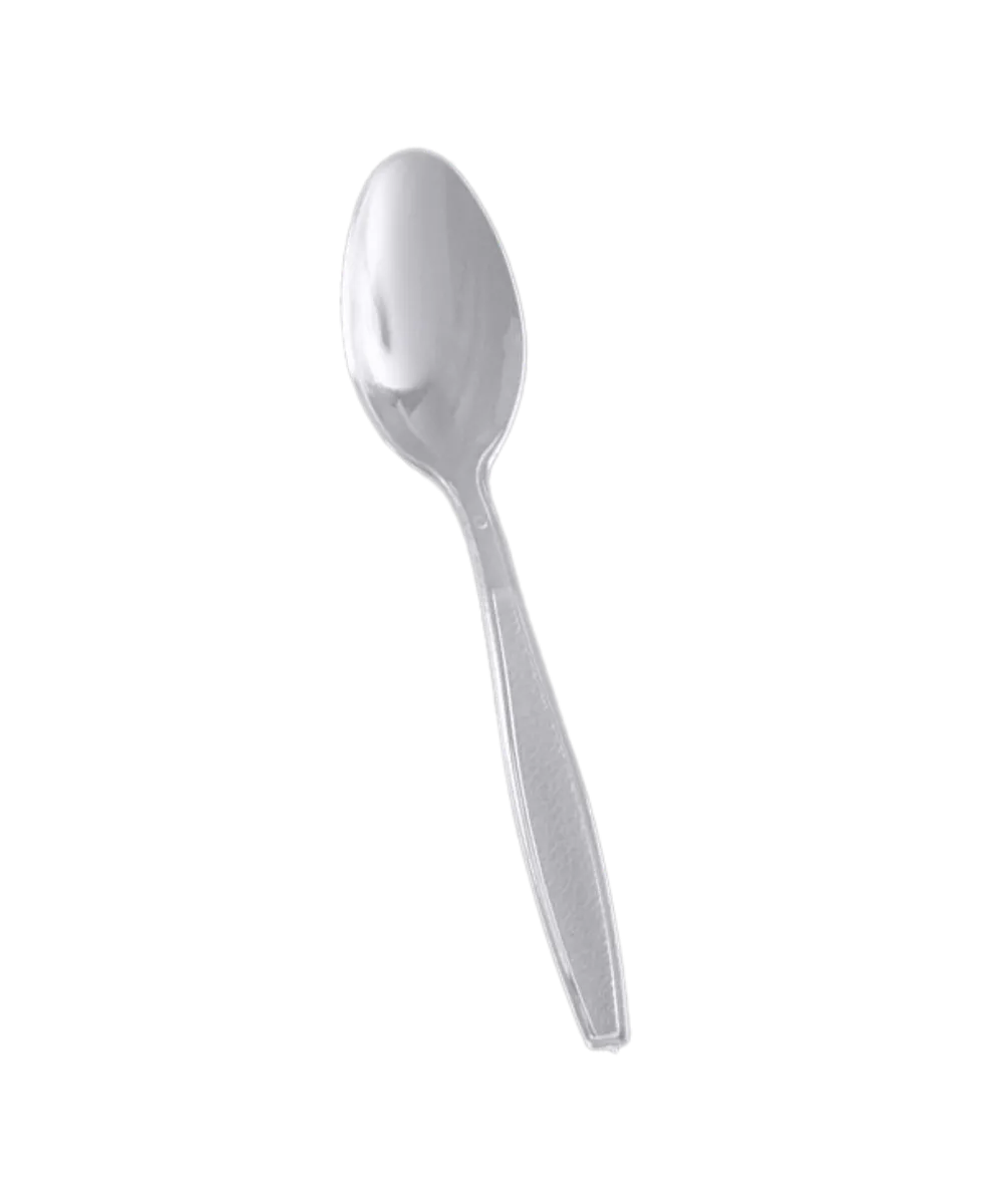 TEASPOON HEAVY WEIGHT PLASTIC CLEAR / CUTLERY - 1000/CASE