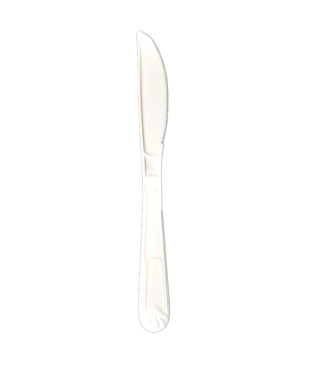KNIFE WHITE PLASTIC EXTRA HEAVY WEIGHT CUTLERY - 1000/CASE