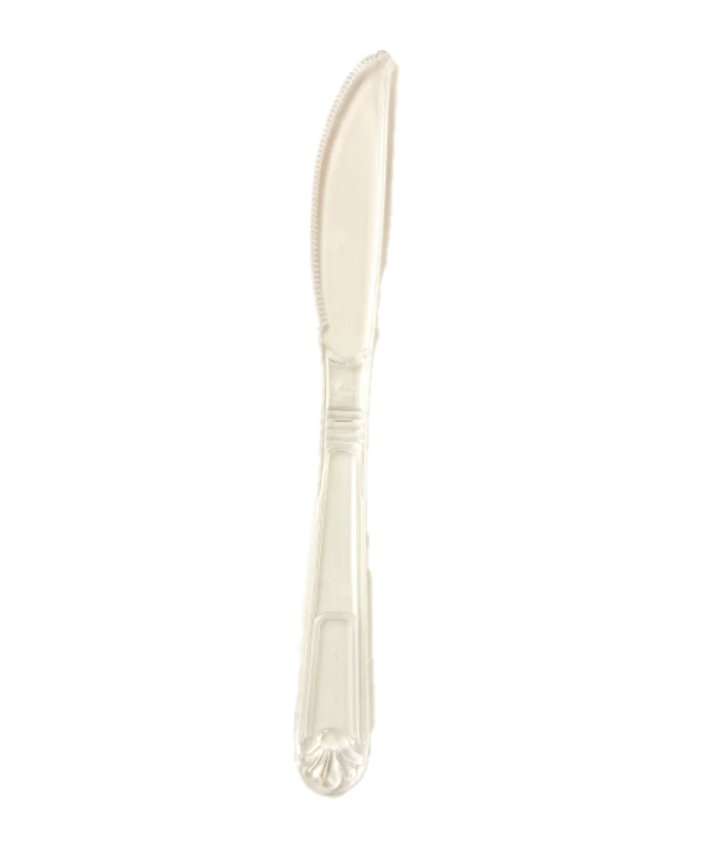 KNIFE CLEAR PLASTIC EXTRA HEAVY WEIGHT CUTLERY - 1000/CASE