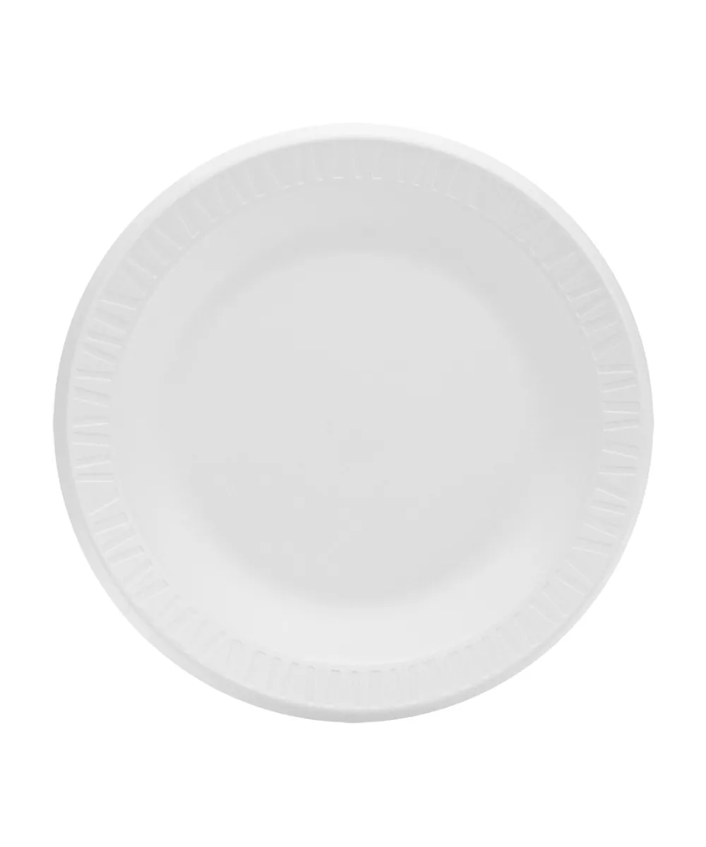 PLATE 10.25" XPS NON-LAMINATED FOAM WHITE - 500/CASE