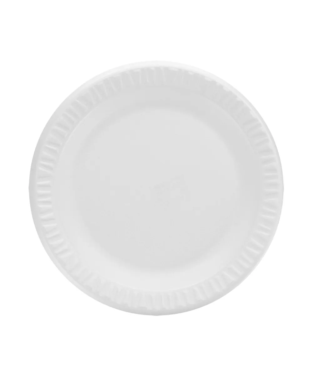 PLATE 9" XPS NON-LAMINATED FOAM ROUND WHITE - 500/CASE