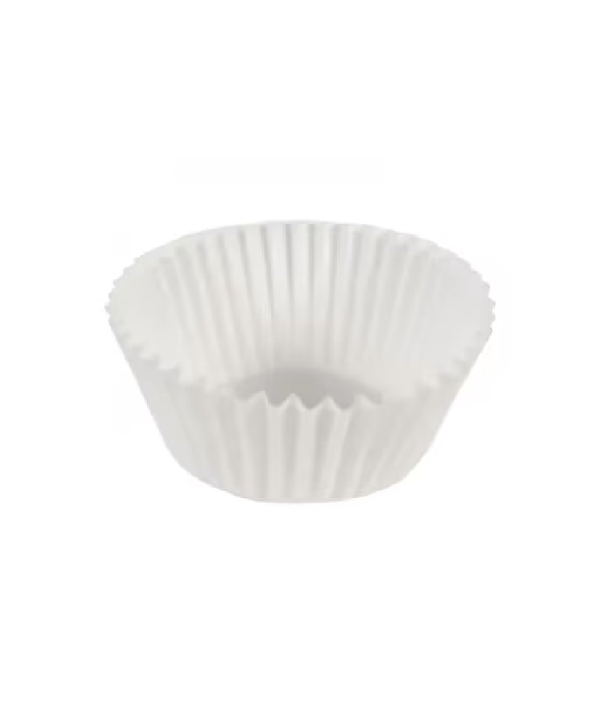 BAKE CUP PAPER 3.25" ROUND WHITE - 10000/CASE