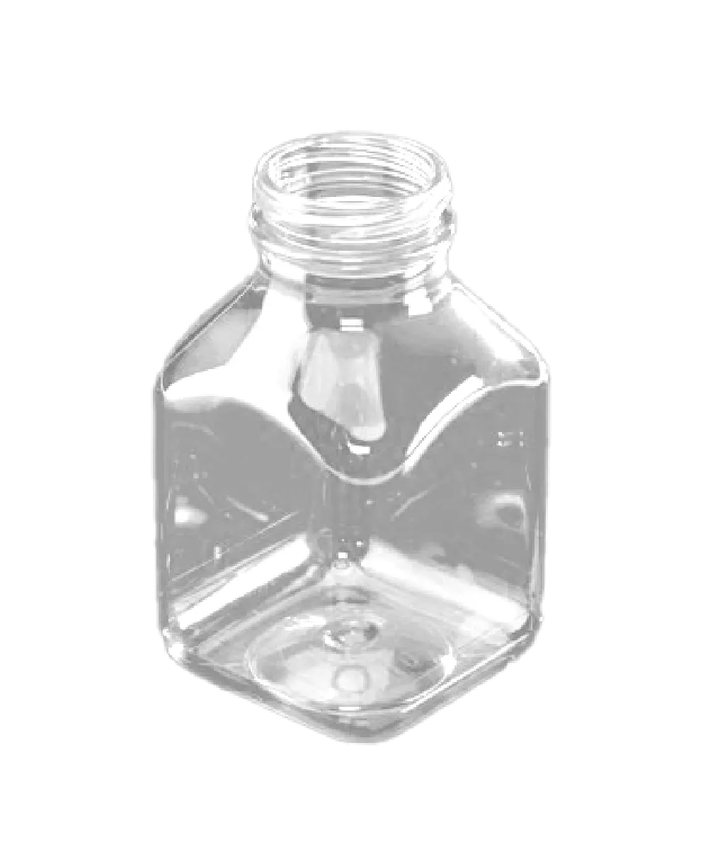 BOTTLE 8oz PLASTIC PET CLEAR SQUARE FOR COLD BEVERAGE - 160/BG