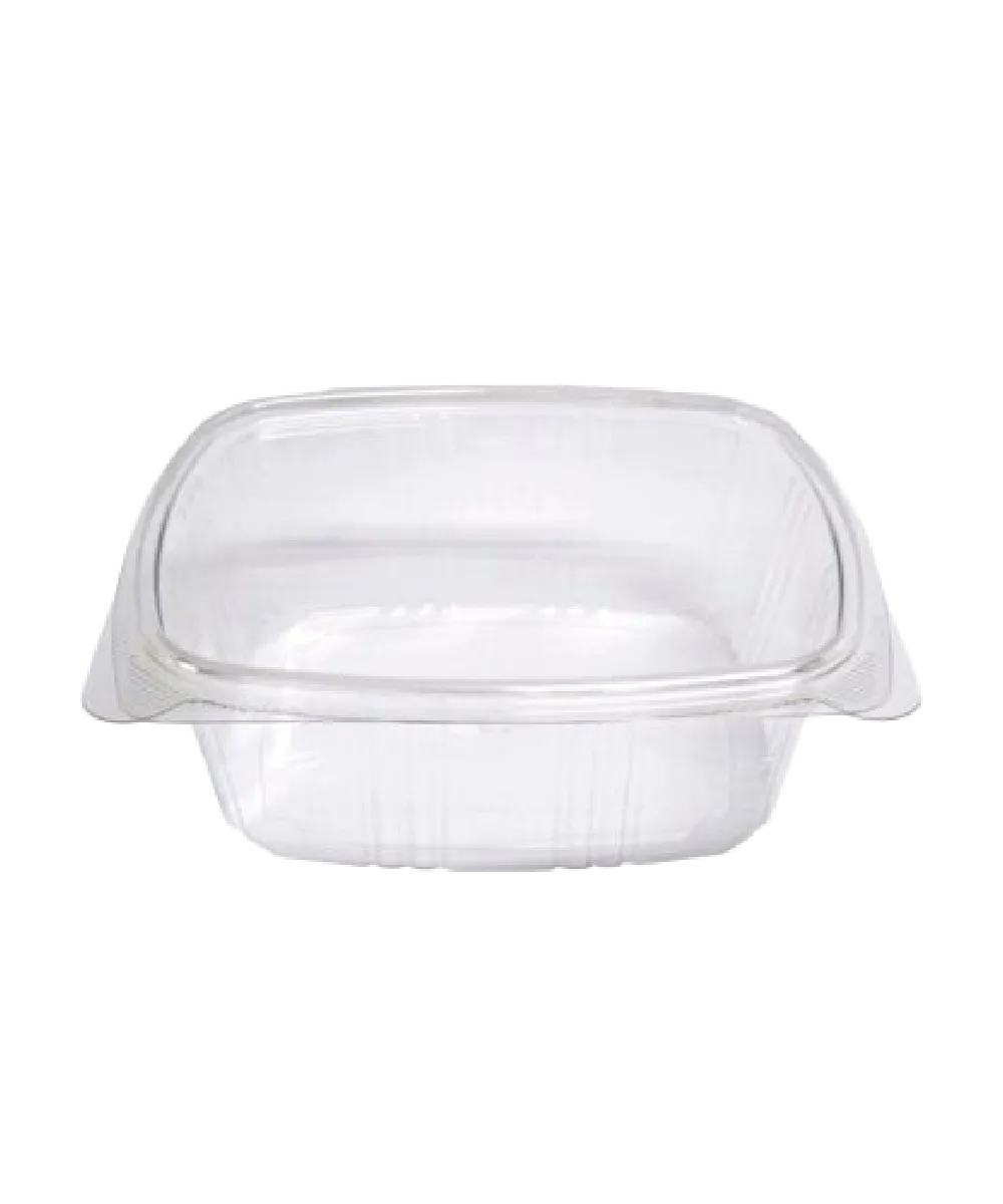 FOOD CONTAINER 32oz TAMPER EVIDENT CLEAR RPET DELI HINGE LID  - 200/CASE