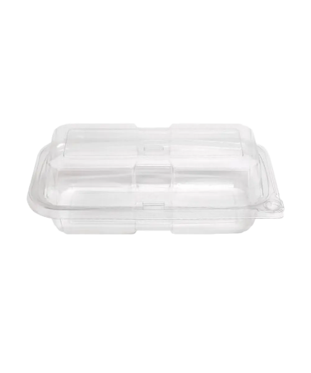 FOOD CONTAINER 10″ HOAGIE / SUB SANDWICH CLEAR RPET HINGE LID - 252/CASE