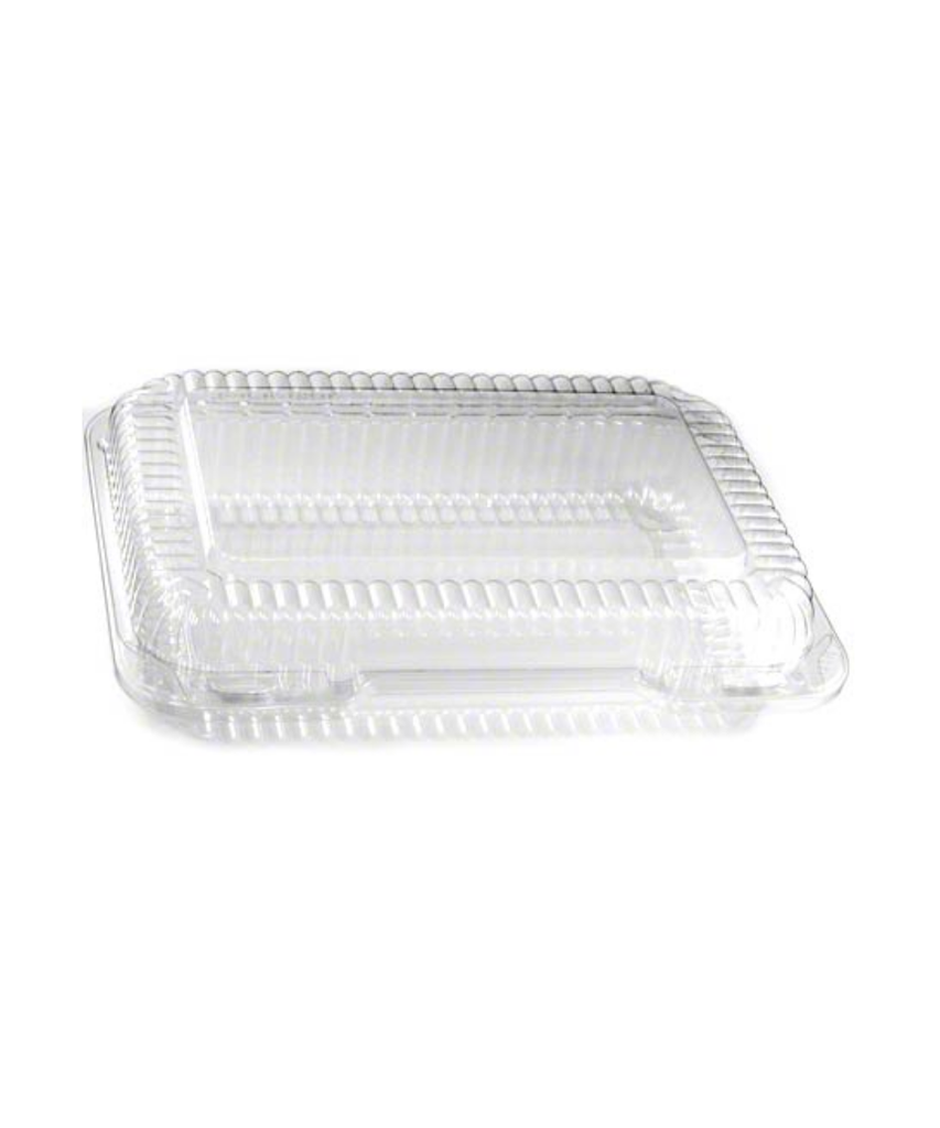 TRAY/ CONTAINER 9"x6 1/2"x2 1/4" HINGED LID PLASTIC CLEAR RECTANGULAR - 350/CASE