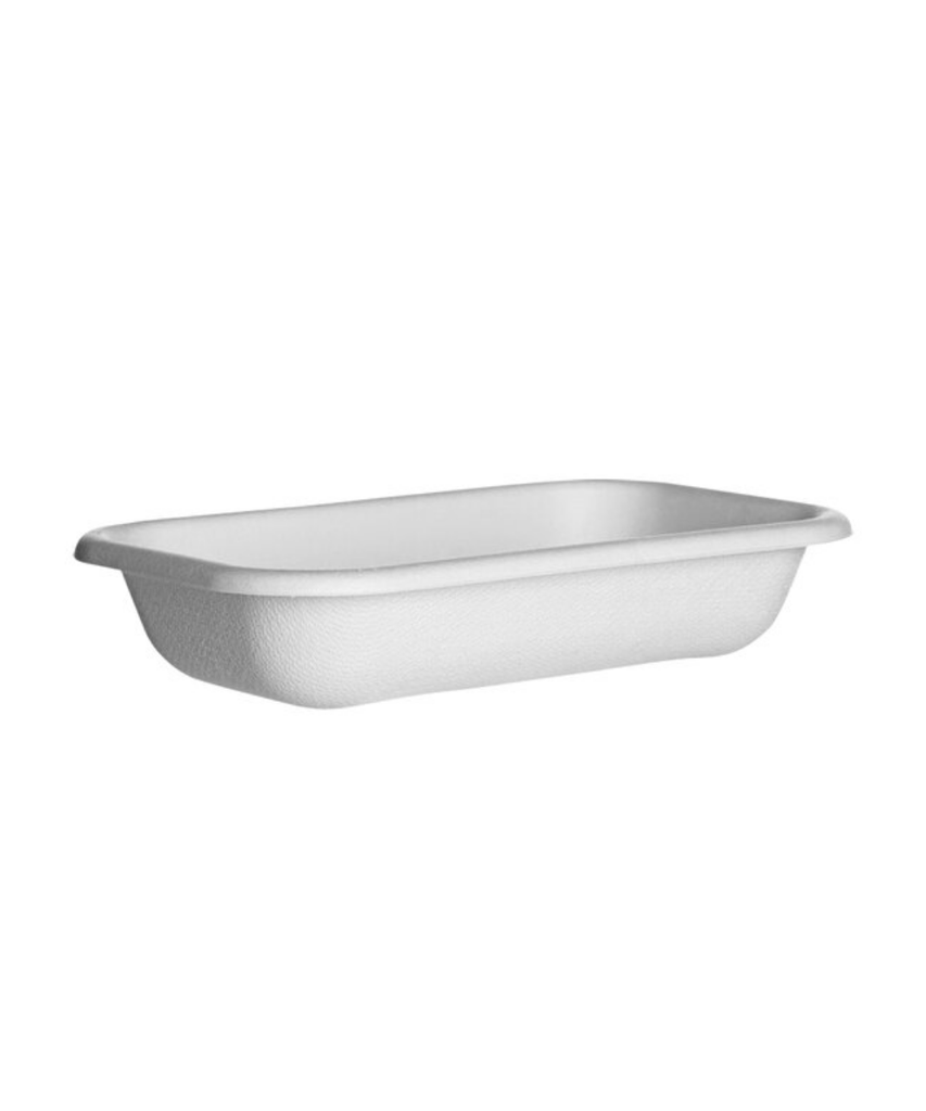 CONTAINER 12oz 7"x4.75"x1" 1-COMPARTMENT SUGARCANE Vanguard™ WorldView™ PFAS-FREE RENEWABLE COMPOSTABLE TAKE-OUT - 400/CASE