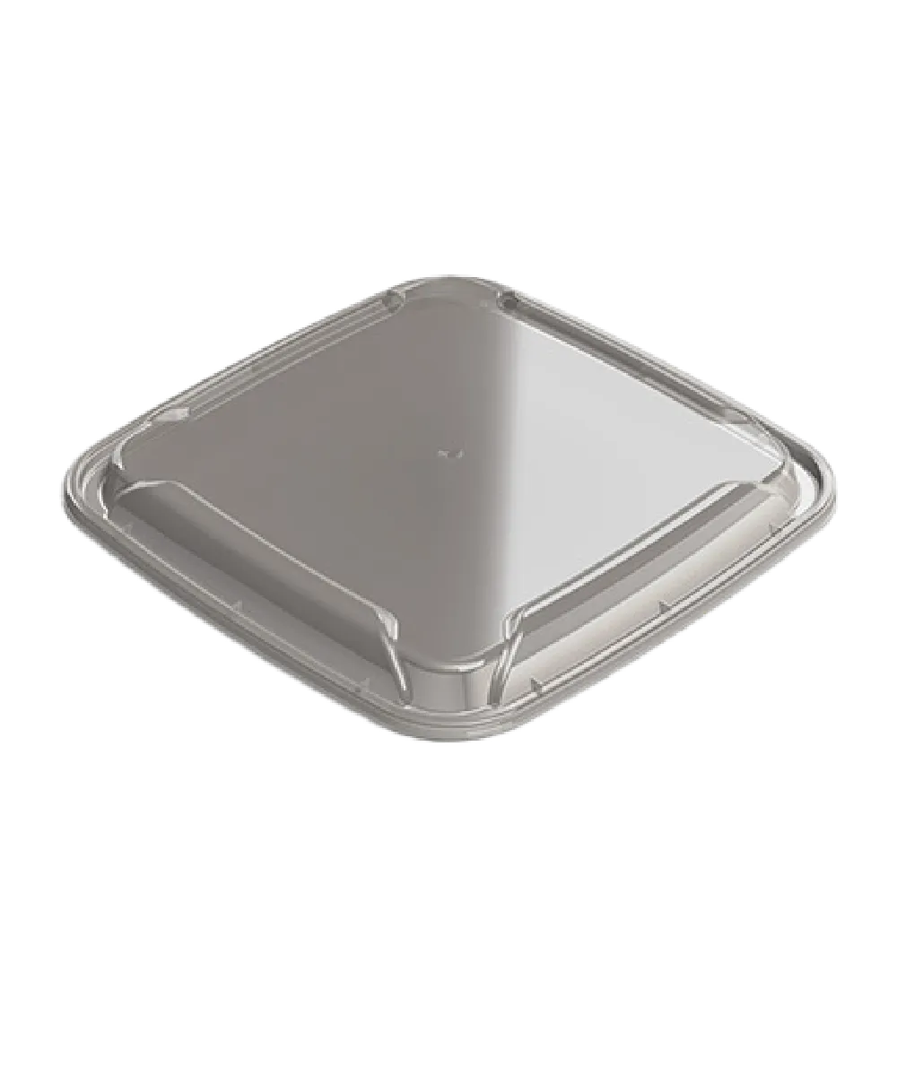 VENTED LID PLASTIC CLEAR SQUARE FOR CONTAINER 24-32oz - 240/CASE