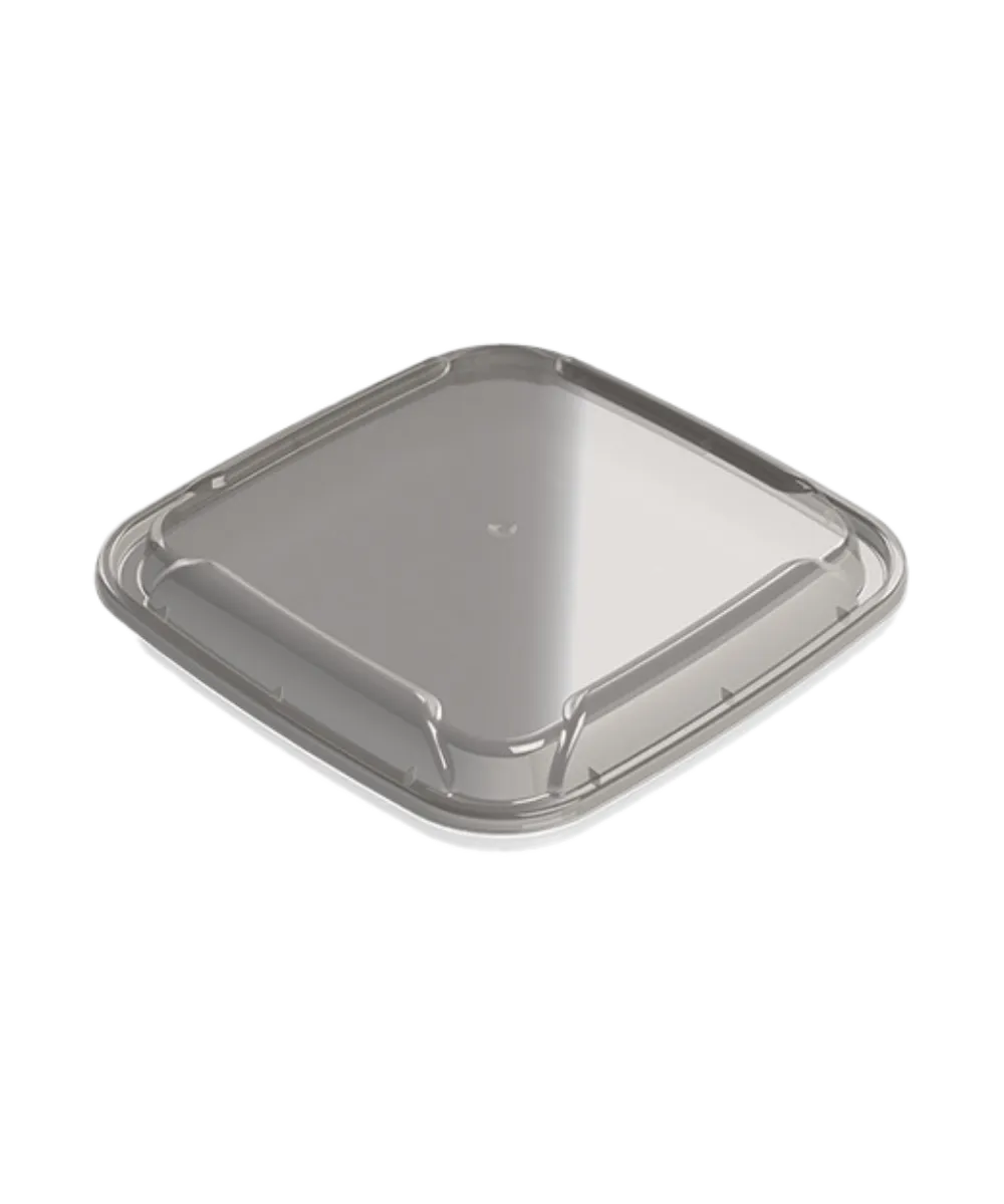 VENTED LID PLASTIC CLEAR SQUARE FOR 18oz CONTAINER SR186 - 240/CASE