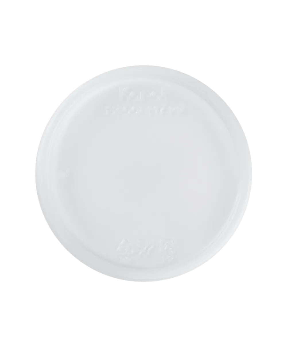 FLAT LID CLEAR 117mm FOR DELI CONTAINER 8-32oz PP PLASTIC ROUND KARAT - 500/CASE