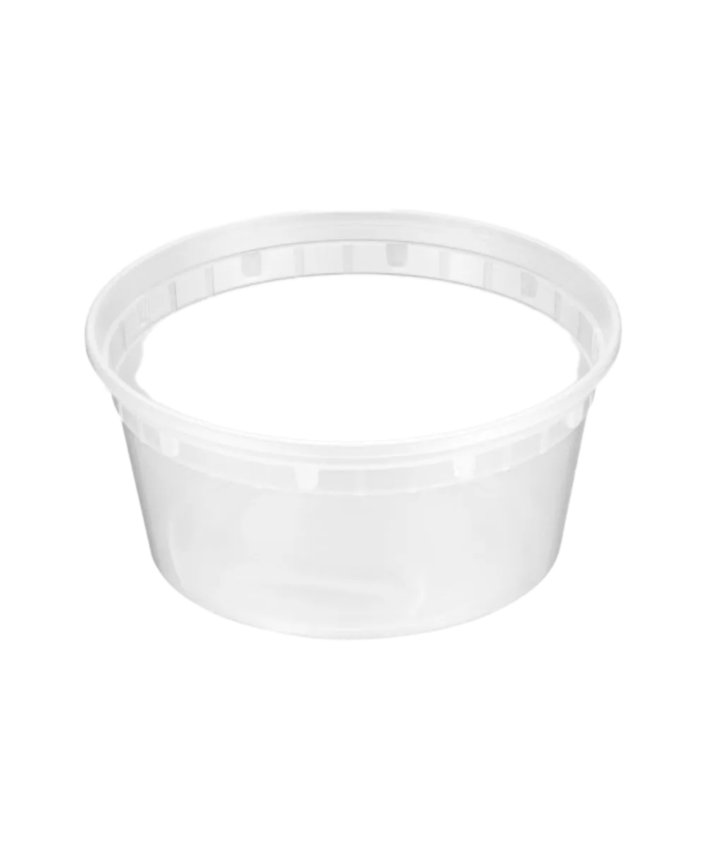 DELI CONTAINER 12oz HEAVY PLASTIC CLEAR ROUND - 480/CASE