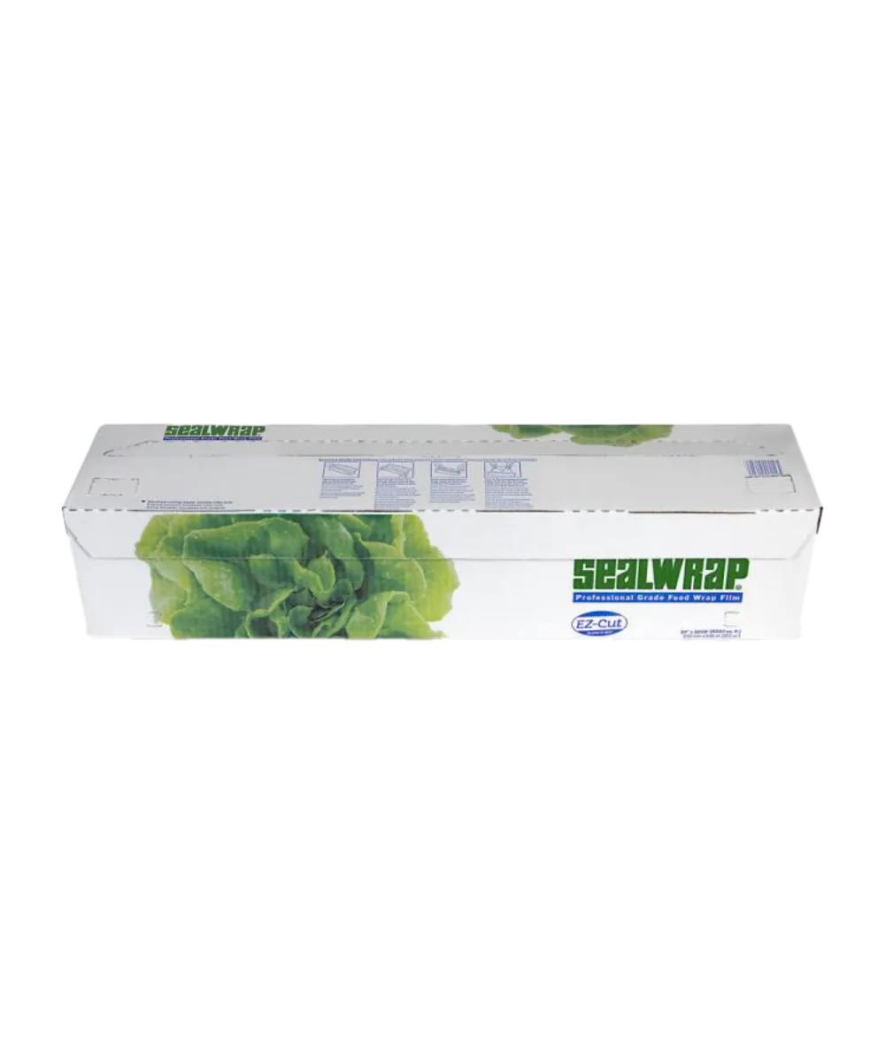 SEALWRAP FILM 24"x2000' EZ-CUT SERRATED BLADE SECURE BOX - 1/ROLL