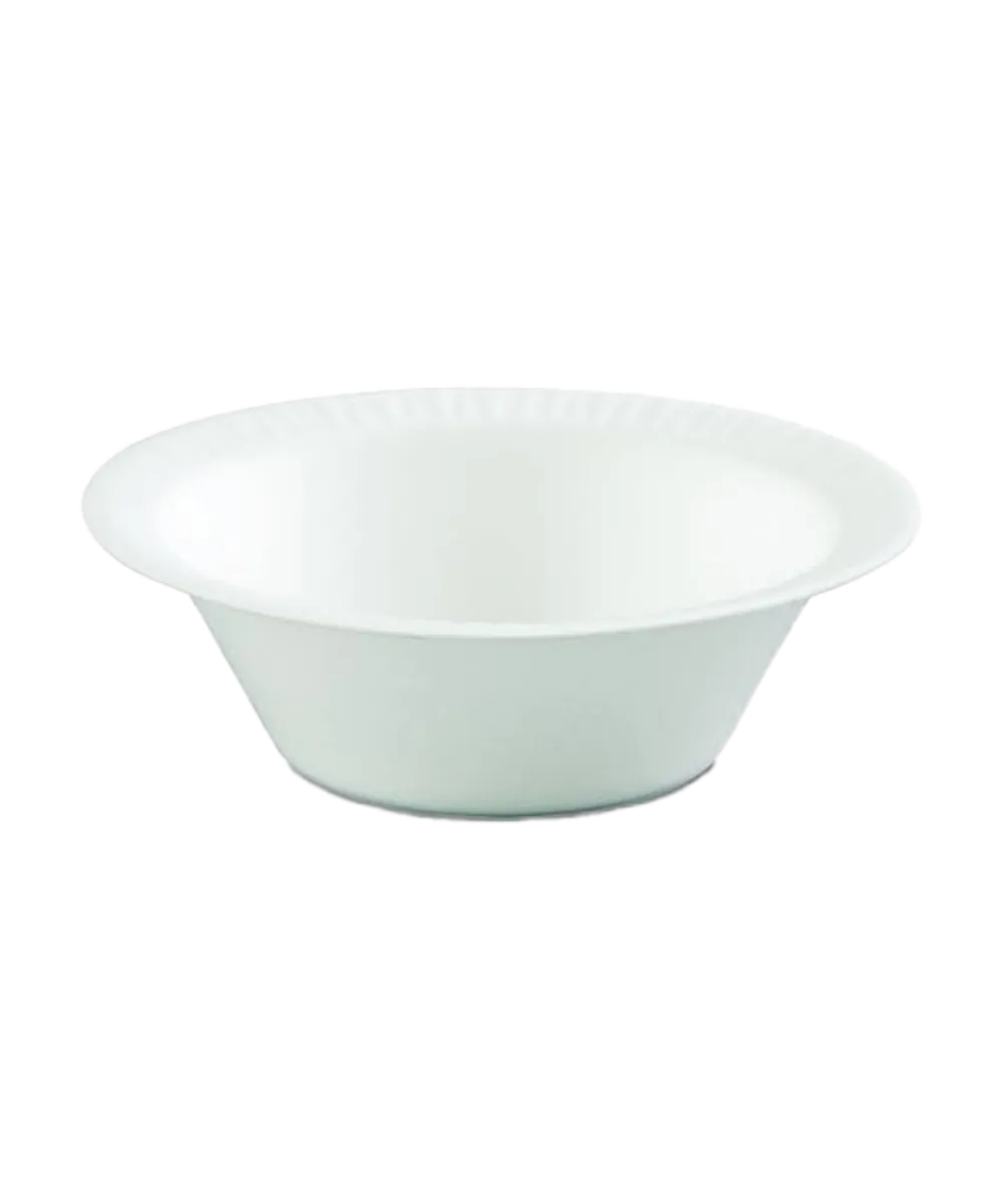 FOOD BOWL 5oz ROUND WHITE NON LAMINATED - 1000/CASE