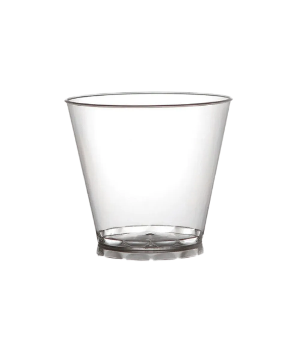 CATERING TUMBLER 5oz PLASTIC CLEAR SQUAT ROUND FOR COLD BEVERAGE - 500/CASE