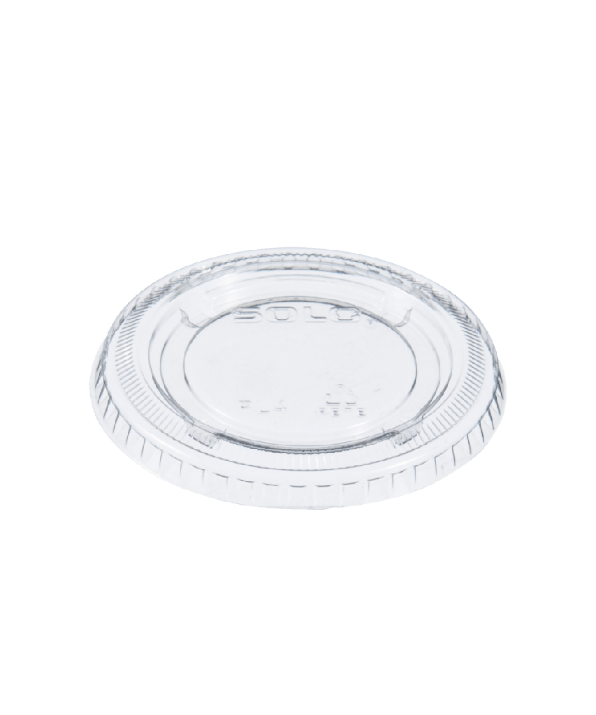 SOUFFLE / PORTION CUP LID 3.25-4oz CLEAR PLASTIC ROUND - 2500/CASE