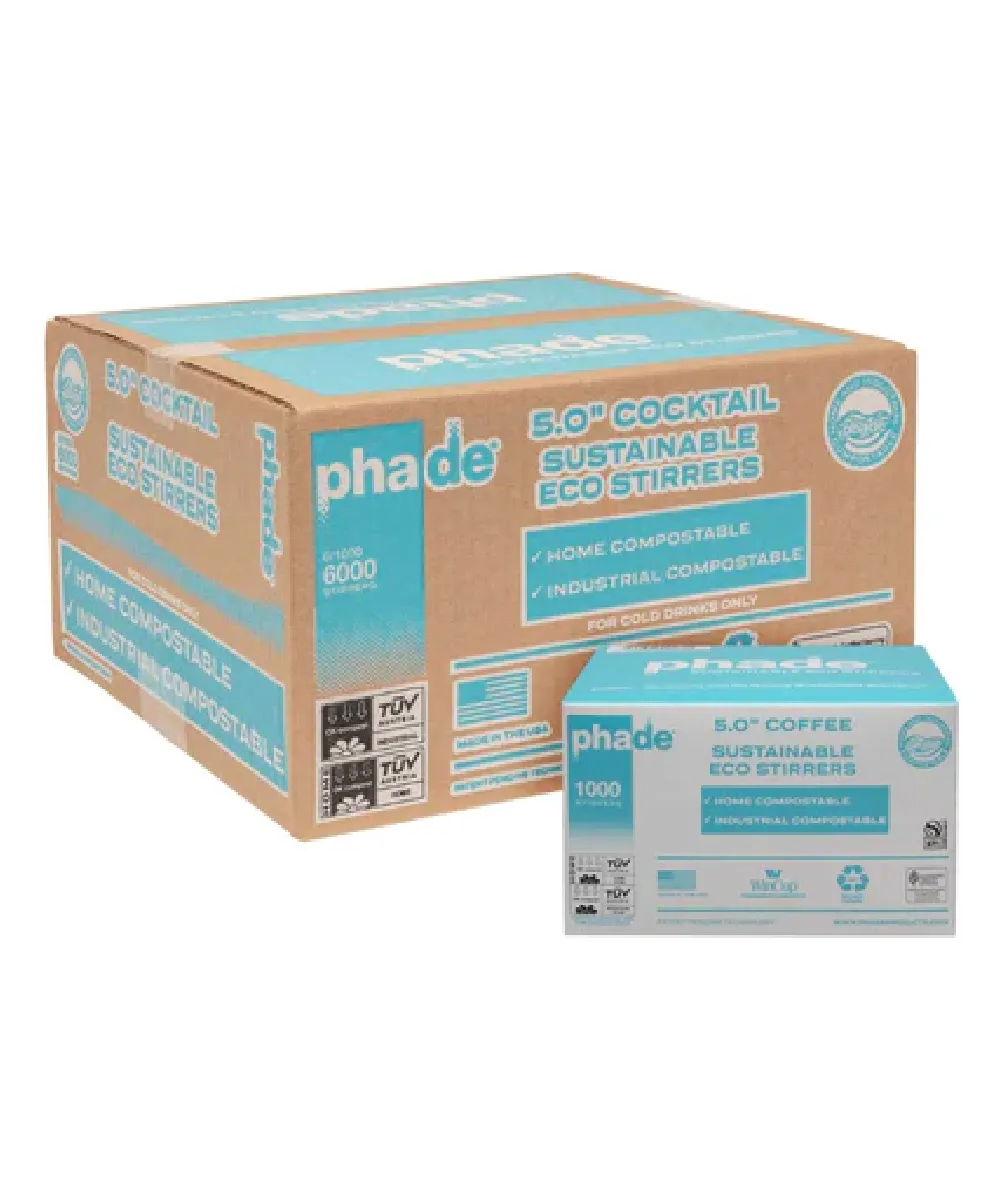 ECO-STIRRERS 5" OCEAN FRIENDLY SUSTAINABLE PERFECT FOR COCKTAILS & SMALL DRINKS - 6000/CASE