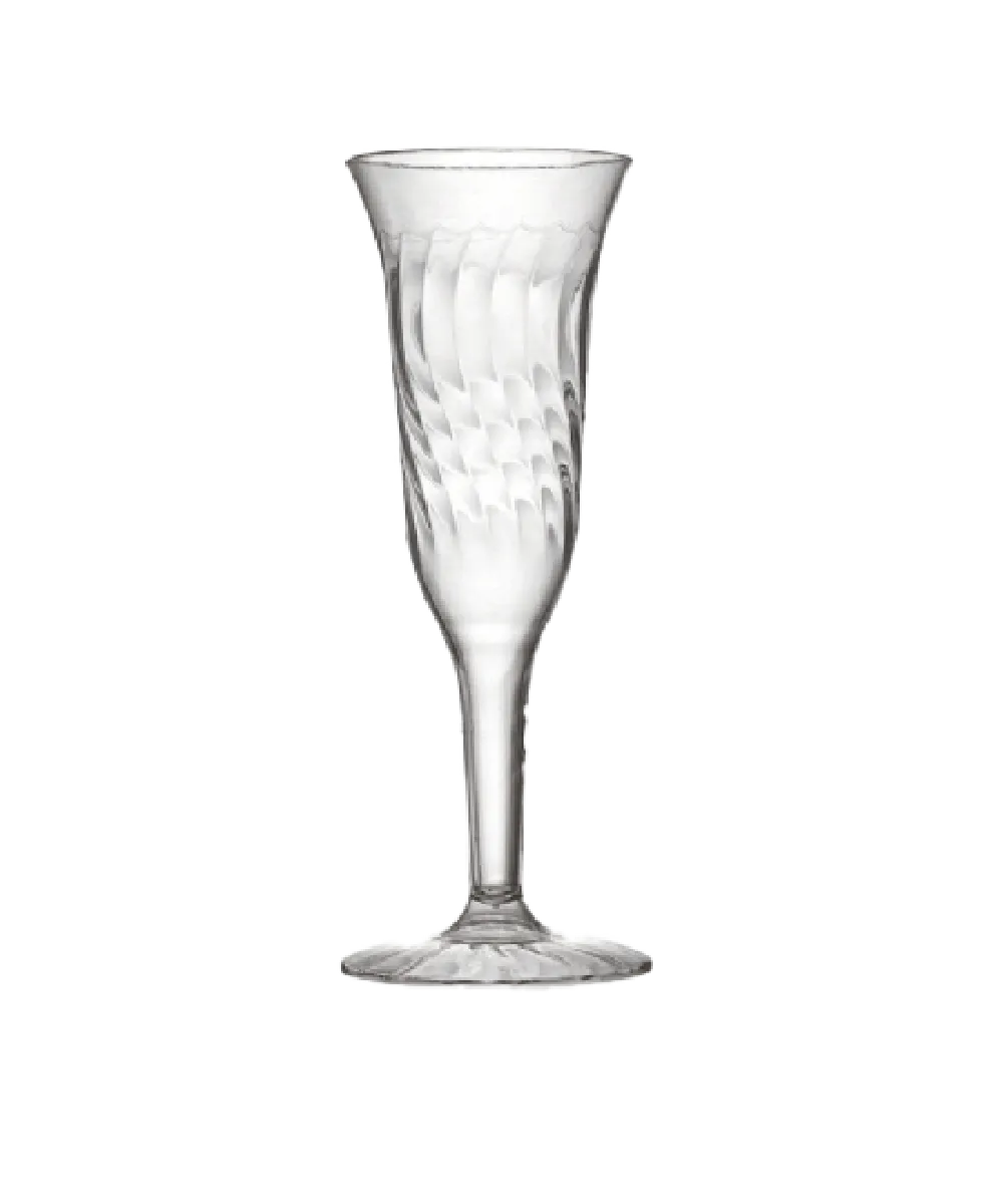 CATERING FLUTES 5oz PLASTIC CLEAR CHAMPAGNE FLAIR - 96/CASE