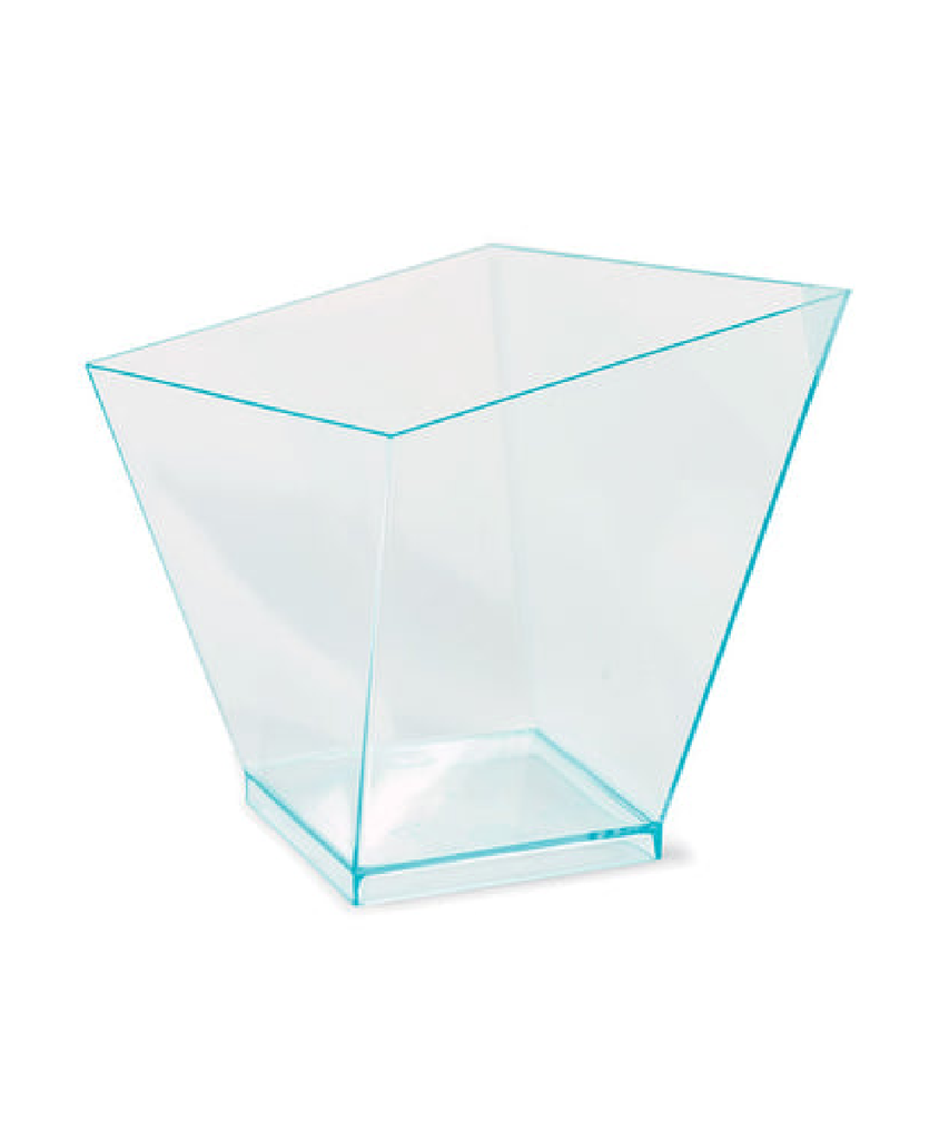 CUP PORTION 6oz 180 CC SQUARE CLEAR GREEN PP PLASTIC CHARME - 480/CASE