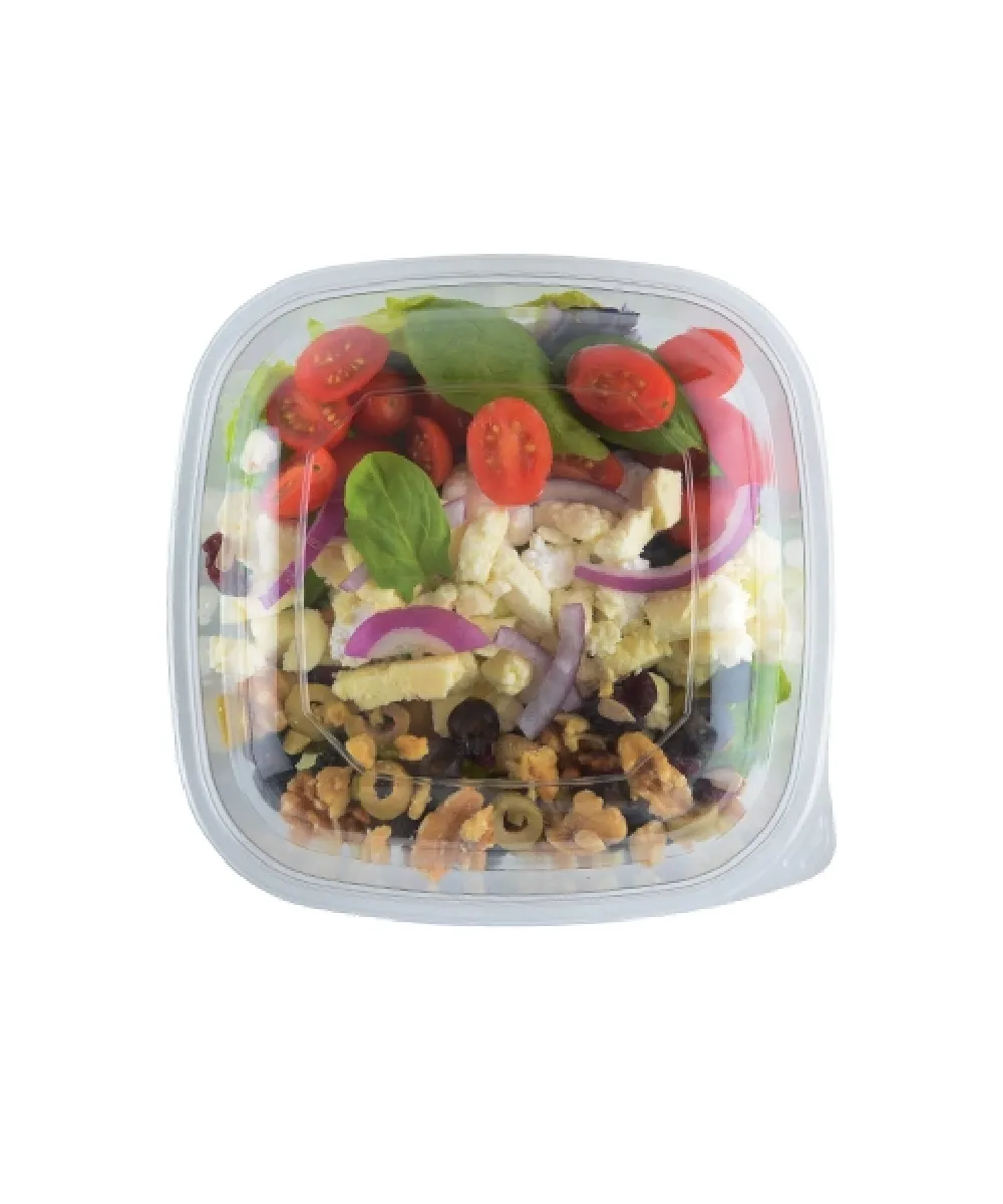 FOOD BOWL LID 7.5" MEDIUM PLASTIC CLEAR SQUARE DOME PET - 300/CASE